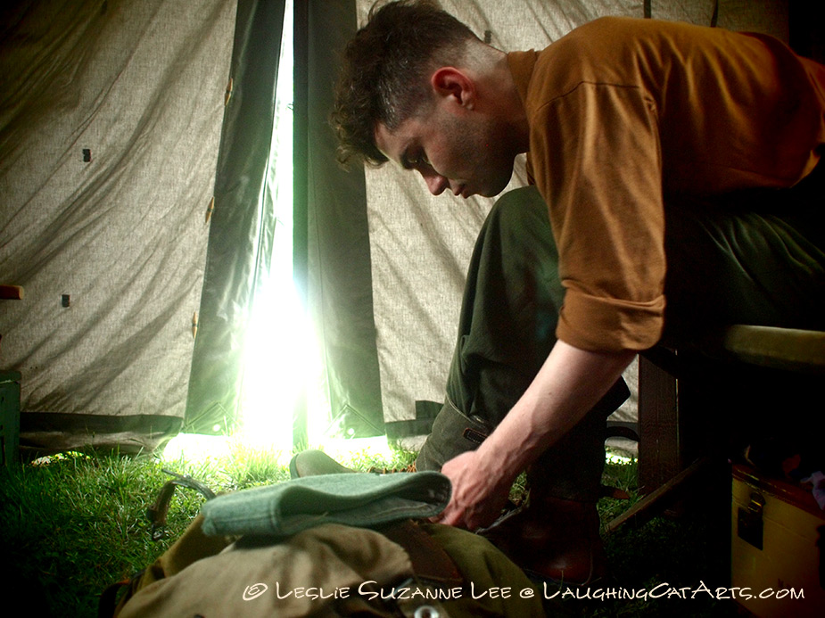 christian at re-enactment camp mabry 2014